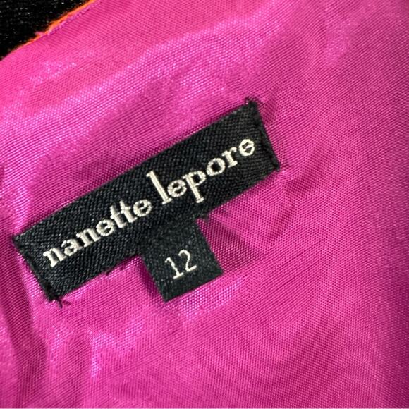 Nanette Lepore Embellished Pink Orange Linen & Silk  Dress Pockets Spring Summer - Picture 10 of 12